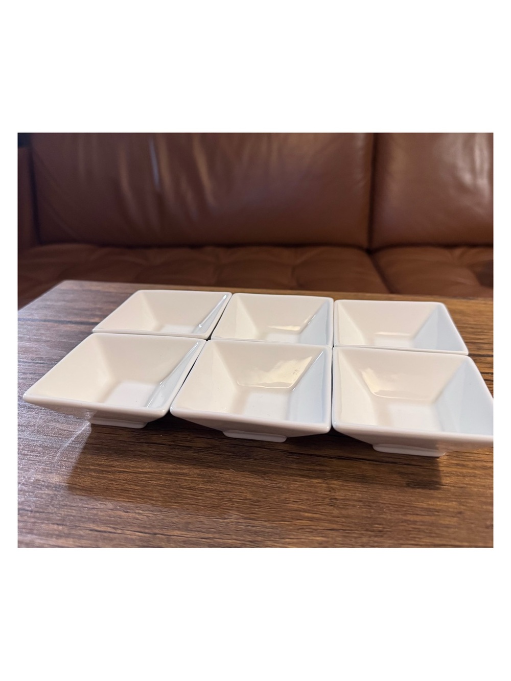 Maxwell & Williams White Porcelain Square Dip Bowls Set of 6